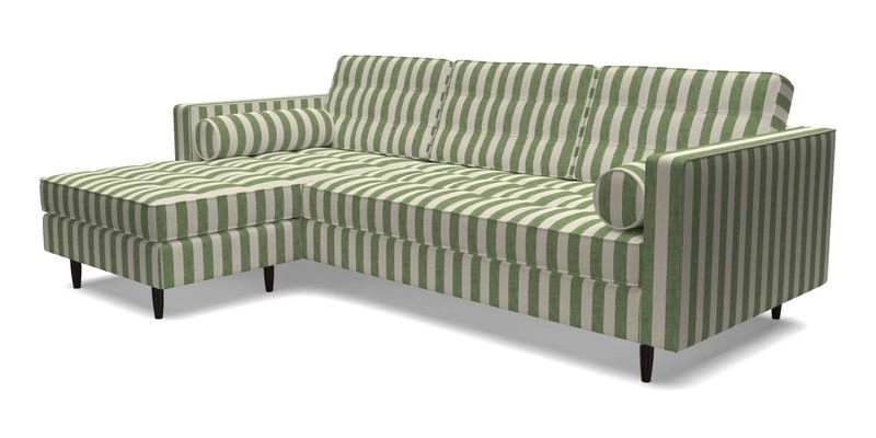 Marylebone RHF Corner Unit in Clever Tough And Eco Velvet Chrome