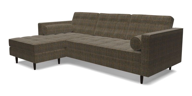 Marylebone RHF Corner Unit in Clever Tough And Eco Velvet Chrome