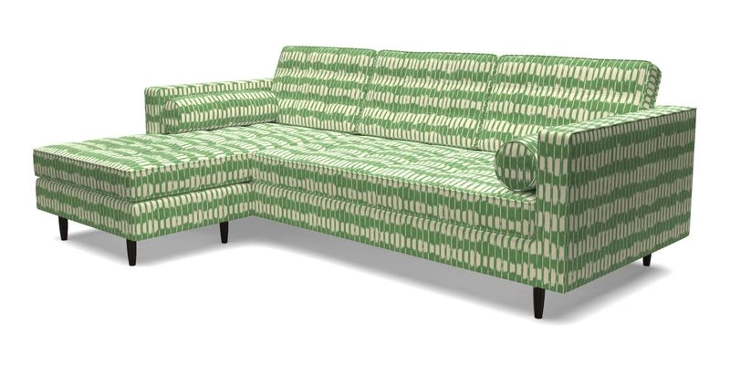 Marylebone RHF Corner Unit in Clever Tough And Eco Velvet Chrome