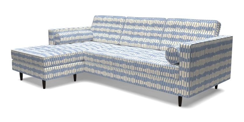 Marylebone RHF Corner Unit in Clever Tough And Eco Velvet Chrome