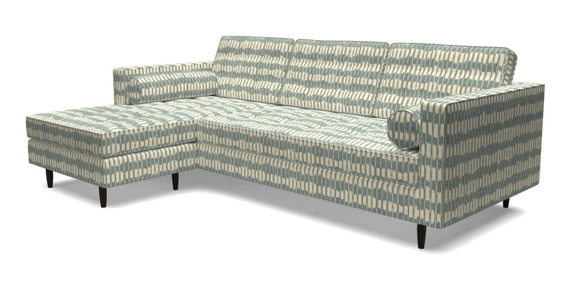 Marylebone RHF Corner Unit in Clever Tough And Eco Velvet Chrome