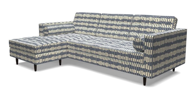 Marylebone RHF Corner Unit in Clever Tough And Eco Velvet Chrome