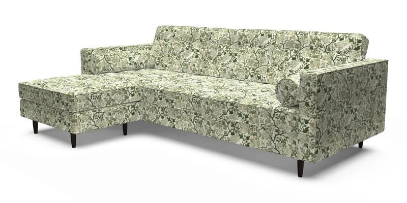 Marylebone RHF Corner Unit in Clever Tough And Eco Velvet Chrome