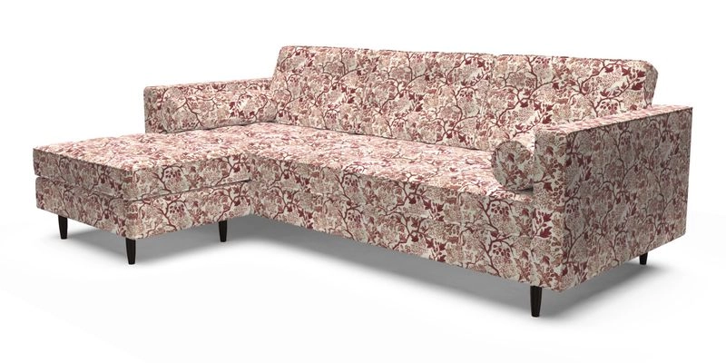 Marylebone RHF Corner Unit in Clever Tough And Eco Velvet Chrome