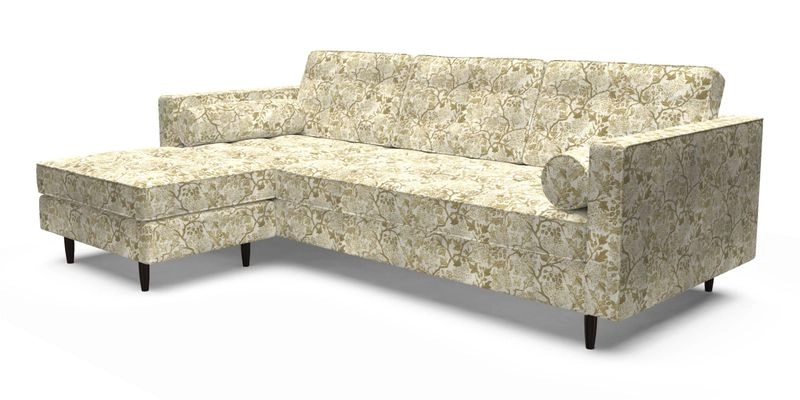 Marylebone RHF Corner Unit in Clever Tough And Eco Velvet Chrome