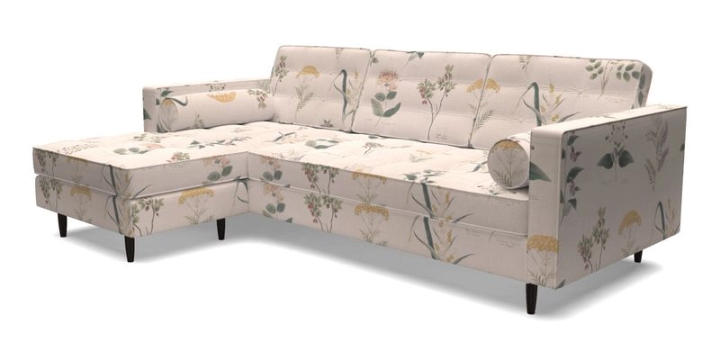 Marylebone RHF Corner Unit in Clever Tough And Eco Velvet Chrome