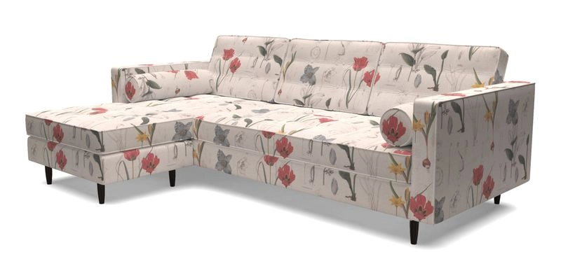 Marylebone RHF Corner Unit in Clever Tough And Eco Velvet Chrome