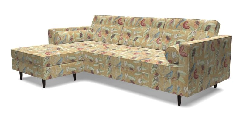 Marylebone RHF Corner Unit in Clever Tough And Eco Velvet Chrome