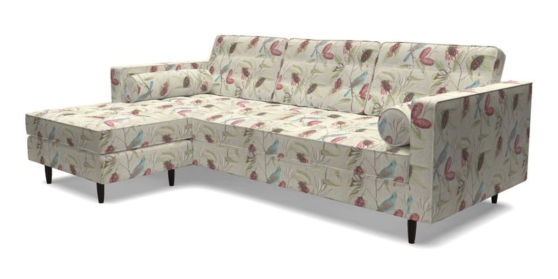Marylebone RHF Corner Unit in Clever Tough And Eco Velvet Chrome