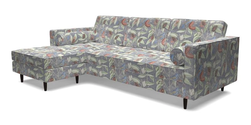 Marylebone RHF Corner Unit in Clever Tough And Eco Velvet Chrome