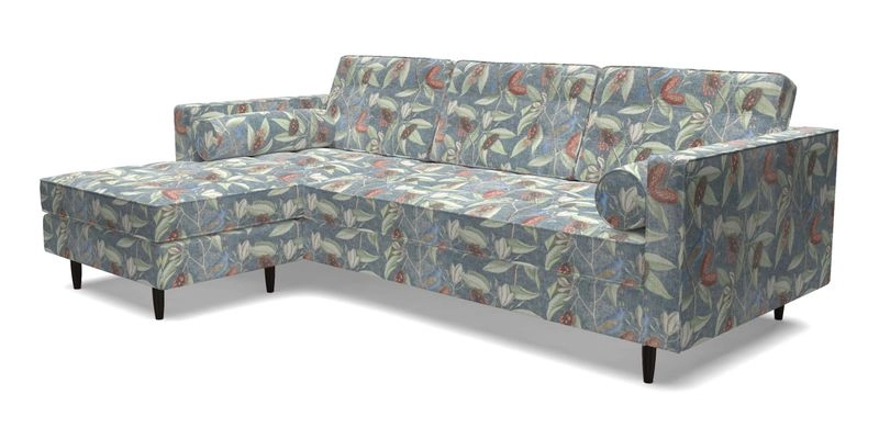 Marylebone RHF Corner Unit in Clever Tough And Eco Velvet Chrome