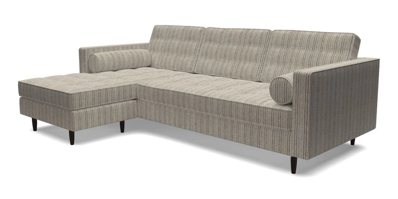 Marylebone RHF Corner Unit in Clever Tough And Eco Velvet Chrome