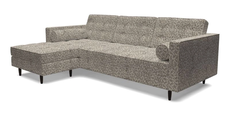 Marylebone RHF Corner Unit in Clever Tough And Eco Velvet Chrome
