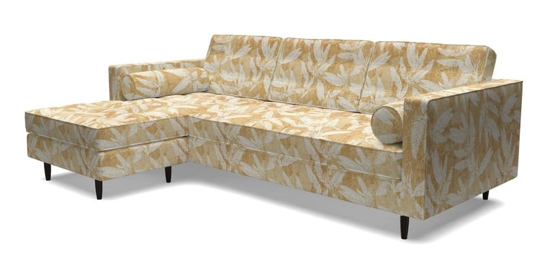 Marylebone RHF Corner Unit in Clever Tough And Eco Velvet Chrome