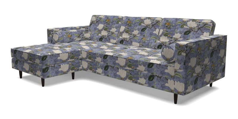 Marylebone RHF Corner Unit in Clever Tough And Eco Velvet Chrome