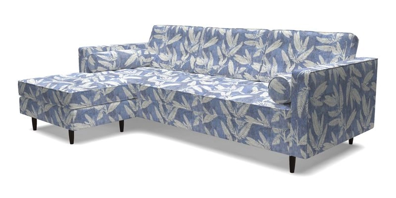 Marylebone RHF Corner Unit in Clever Tough And Eco Velvet Chrome