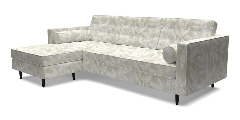 Marylebone RHF Corner Unit in Clever Tough And Eco Velvet Chrome