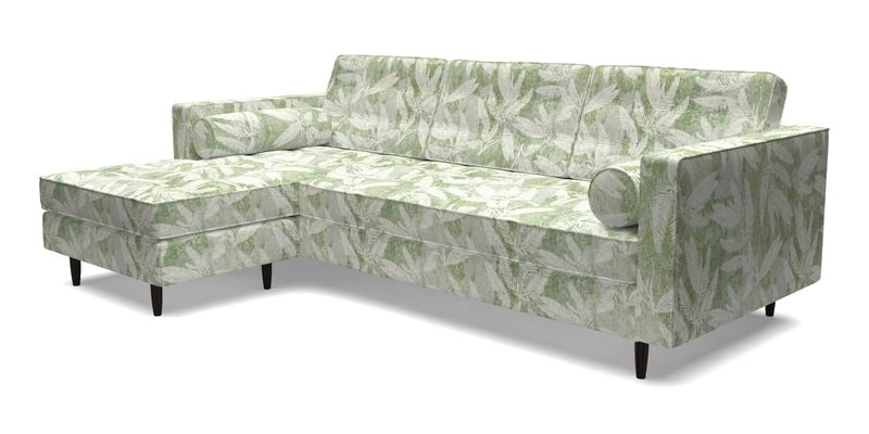 Marylebone RHF Corner Unit in Clever Tough And Eco Velvet Chrome