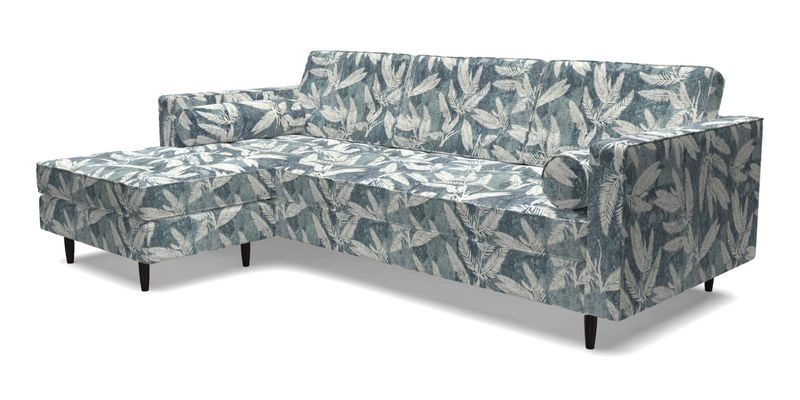 Marylebone RHF Corner Unit in Clever Tough And Eco Velvet Chrome
