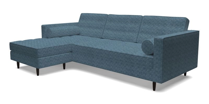 Marylebone RHF Corner Unit in Clever Tough And Eco Velvet Chrome