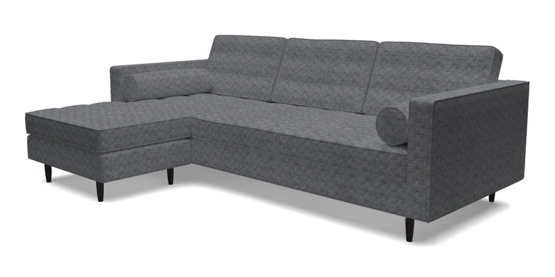 Marylebone RHF Corner Unit in Clever Tough And Eco Velvet Chrome