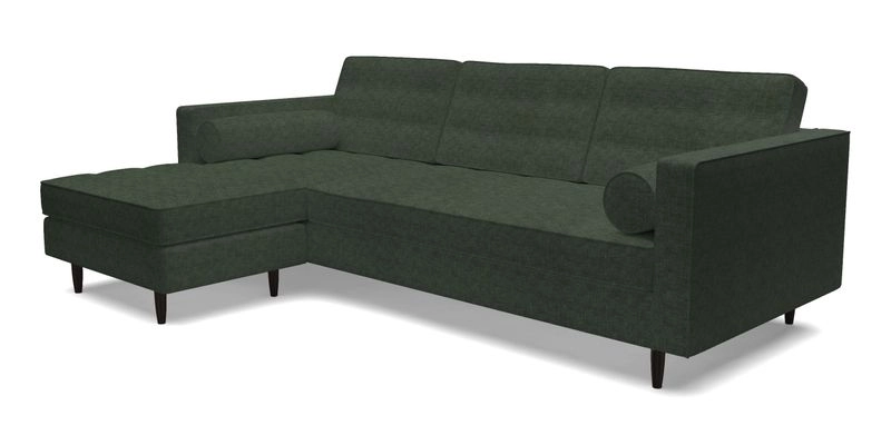 Marylebone RHF Corner Unit in Clever Tough And Eco Velvet Chrome