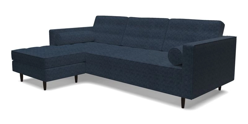 Marylebone RHF Corner Unit in Clever Tough And Eco Velvet Chrome