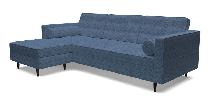 Marylebone RHF Corner Unit in Clever Tough And Eco Velvet Chrome