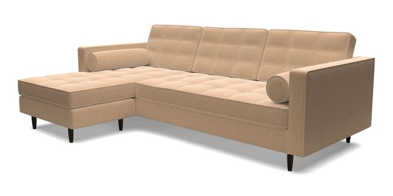 Marylebone RHF Corner Unit in Clever Tough And Eco Velvet Chrome