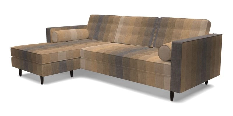 Marylebone RHF Corner Unit in Clever Tough And Eco Velvet Chrome