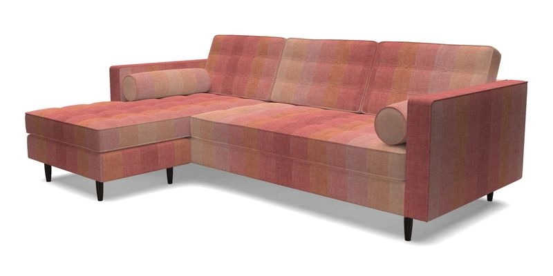 Marylebone RHF Corner Unit in Clever Tough And Eco Velvet Chrome