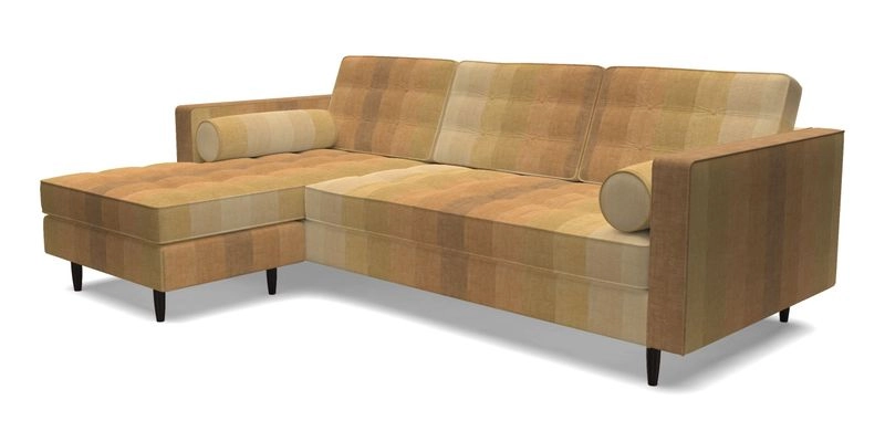 Marylebone RHF Corner Unit in Clever Tough And Eco Velvet Chrome