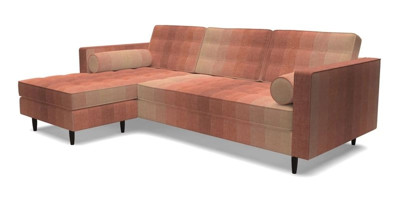 Marylebone RHF Corner Unit in Clever Tough And Eco Velvet Chrome