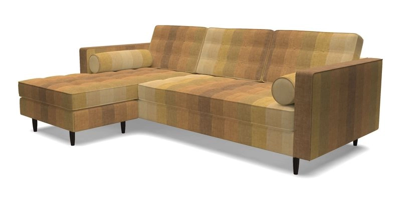 Marylebone RHF Corner Unit in Clever Tough And Eco Velvet Chrome