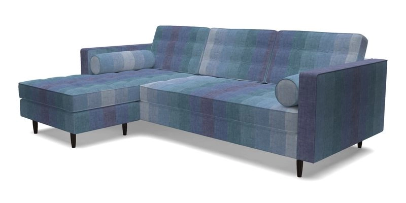 Marylebone RHF Corner Unit in Clever Tough And Eco Velvet Chrome