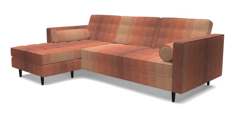 Marylebone RHF Corner Unit in Clever Tough And Eco Velvet Chrome