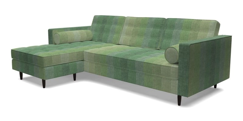 Marylebone RHF Corner Unit in Clever Tough And Eco Velvet Chrome