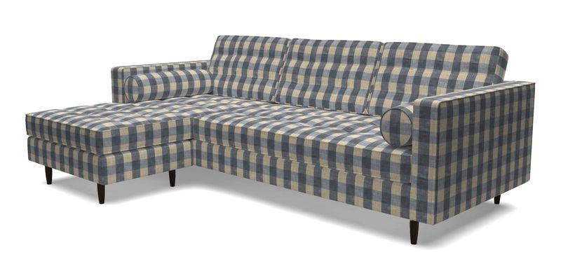 Marylebone RHF Corner Unit in Clever Tough And Eco Velvet Chrome
