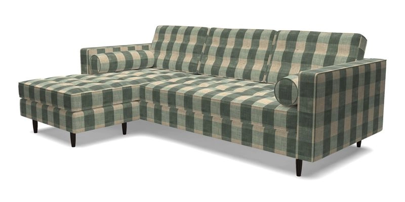 Marylebone RHF Corner Unit in Clever Tough And Eco Velvet Chrome