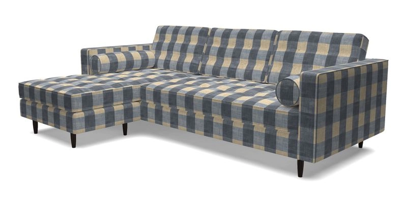 Marylebone RHF Corner Unit in Clever Tough And Eco Velvet Chrome