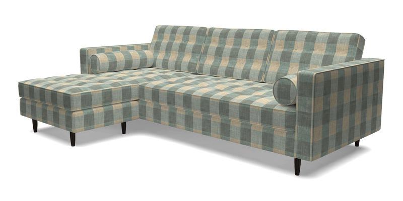 Marylebone RHF Corner Unit in Clever Tough And Eco Velvet Chrome