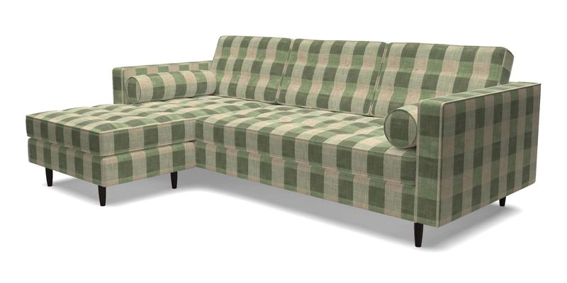 Marylebone RHF Corner Unit in Clever Tough And Eco Velvet Chrome