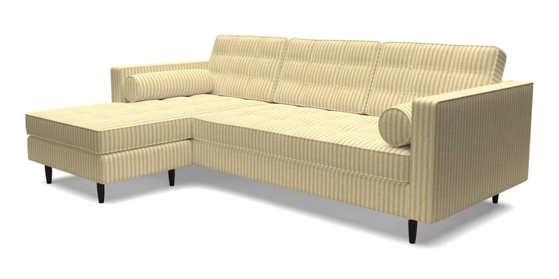 Marylebone RHF Corner Unit in Clever Tough And Eco Velvet Chrome