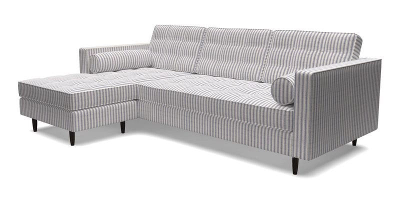 Marylebone RHF Corner Unit in Clever Tough And Eco Velvet Chrome