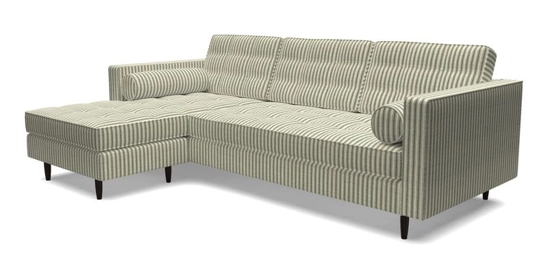 Marylebone RHF Corner Unit in Clever Tough And Eco Velvet Chrome