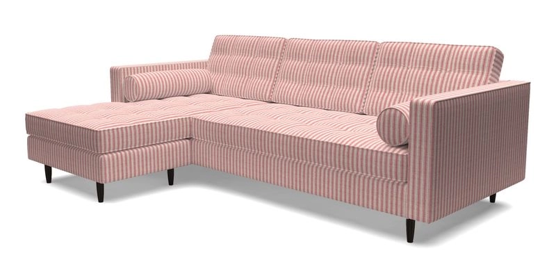 Marylebone RHF Corner Unit in Clever Tough And Eco Velvet Chrome