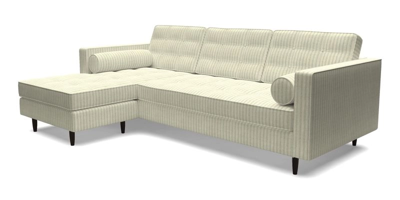 Marylebone RHF Corner Unit in Clever Tough And Eco Velvet Chrome