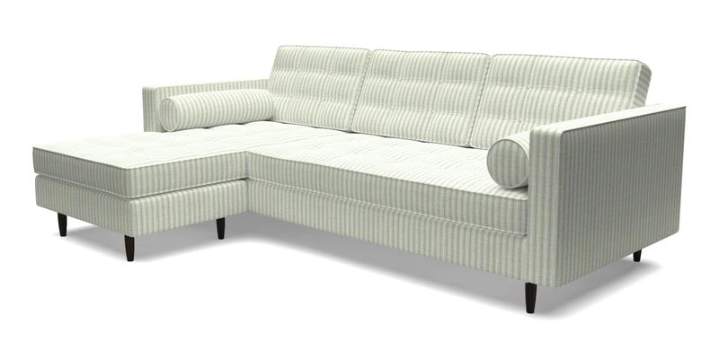 Marylebone RHF Corner Unit in Clever Tough And Eco Velvet Chrome