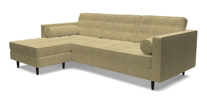 Marylebone RHF Corner Unit in Clever Tough And Eco Velvet Chrome