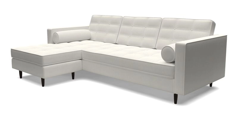 Marylebone RHF Corner Unit in Clever Tough And Eco Velvet Chrome